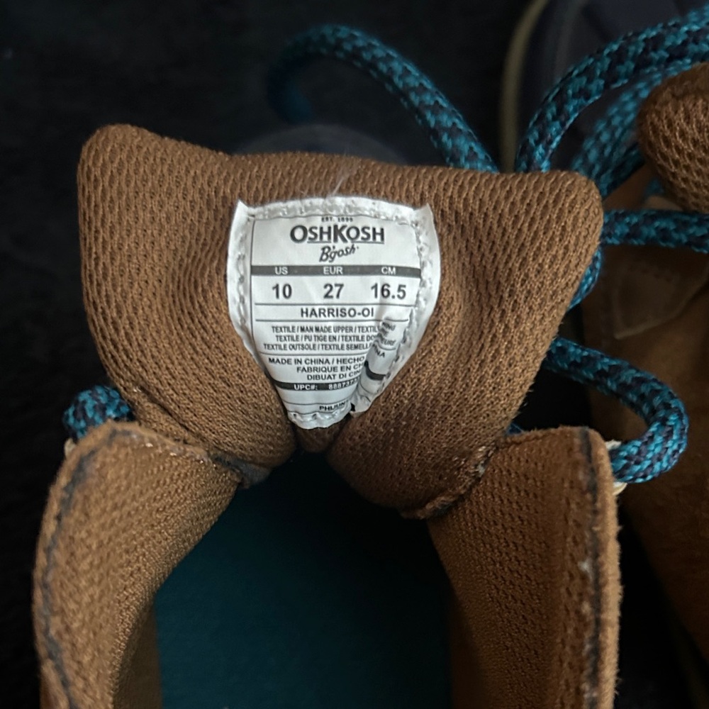 OshKosh B'gosh Brown and Gray Kids Boots - Picture 3 of 7